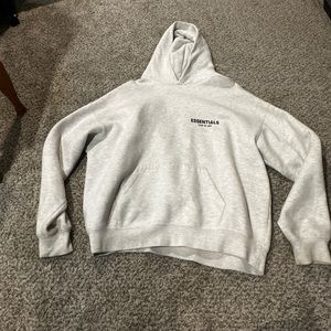 Essentials light oatmeal hoodie size S